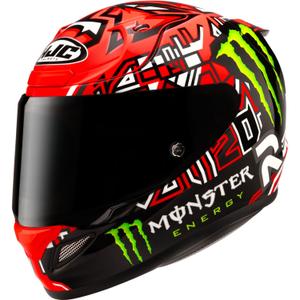 Integruotas motociklininko šalmas HJC RPHA 12 Quartararo Replica II MC1 raudonai juodas