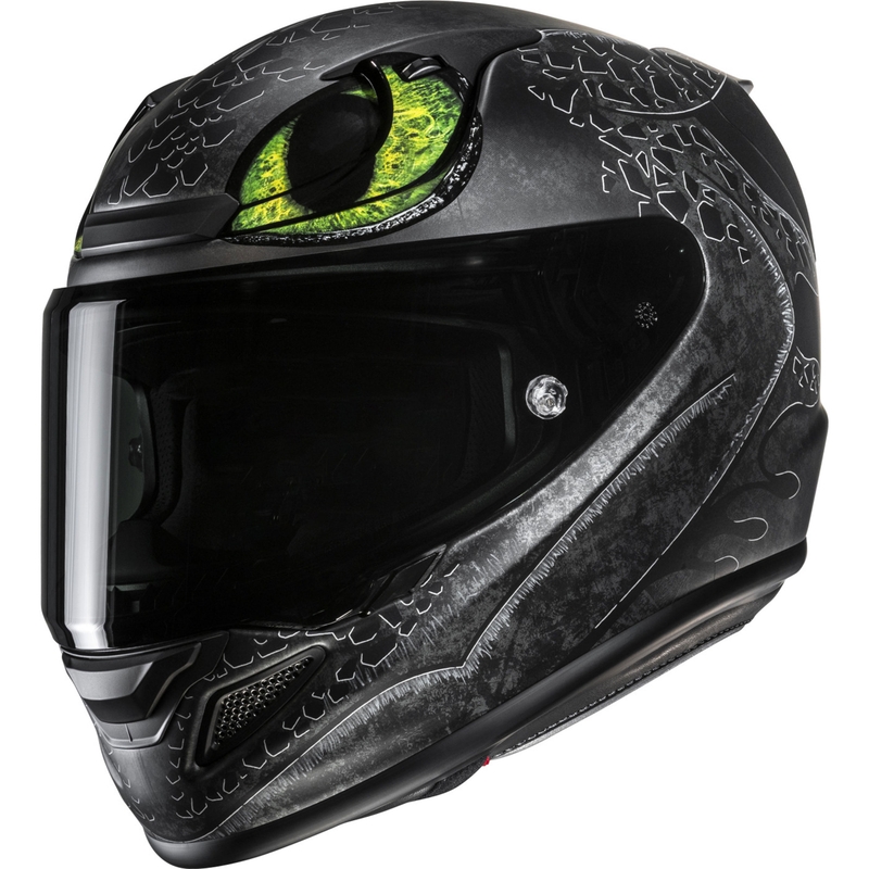 Uždaras motociklo šalmas HJC RPHA 12 Toothless II Universal MC4SF juodas