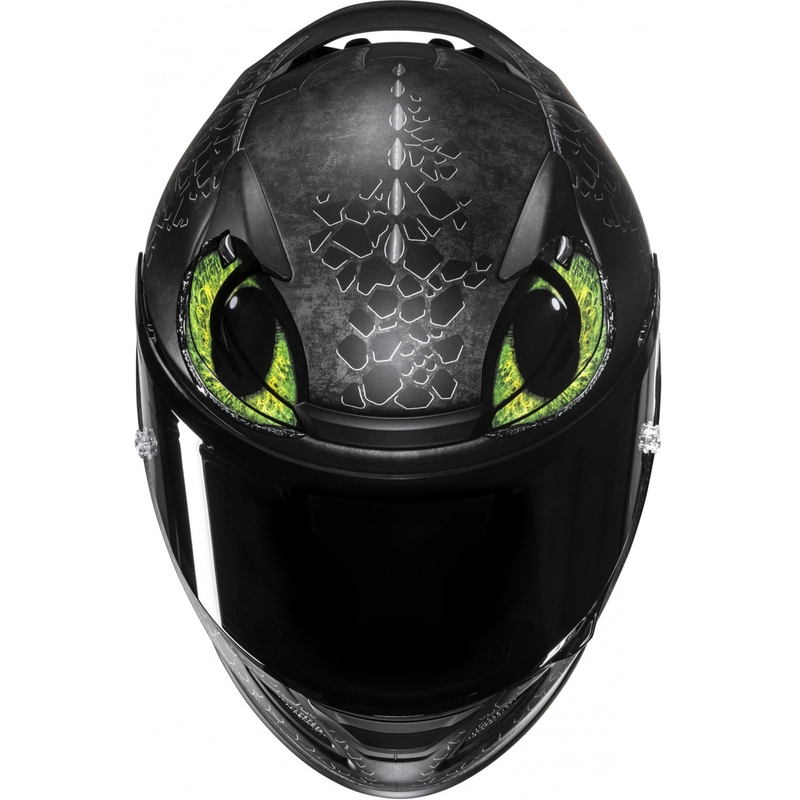 Uždaras motociklo šalmas HJC RPHA 12 Toothless II Universal MC4SF juodas