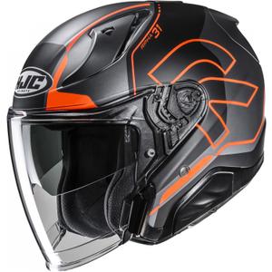 Atviras motociklininko šalmas RPHA 31 Dereen MC6HSF juoda-žalia-oranžinė