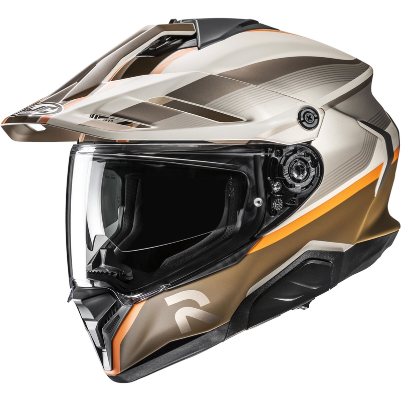Enduro motociklininko šalmas HJC RPHA 60 Arbre MC7SF rudos-smėlio-oranžinės spalvos