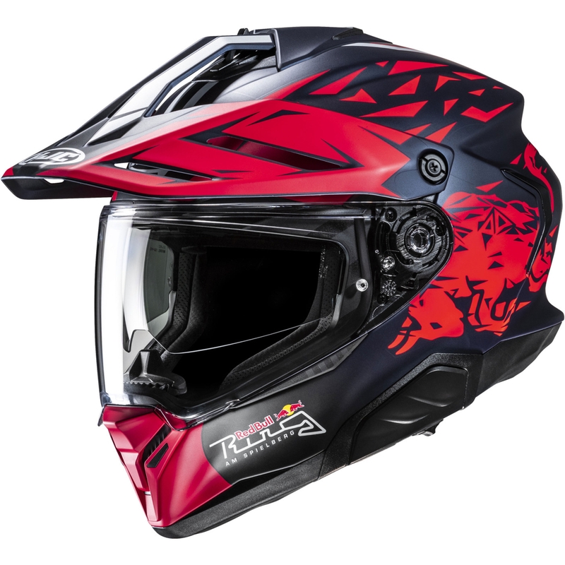 Enduro motociklininko šalmas HJC RPHA 60 Spielberg Red Bull Ring MC21SF mėlynai raudonas