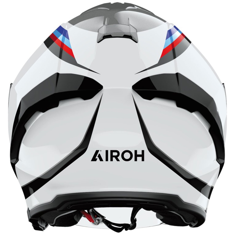 Atviras motociklininko šalmas "Airoh H21 Arrow" blizgios pilkos ir baltos spalvos