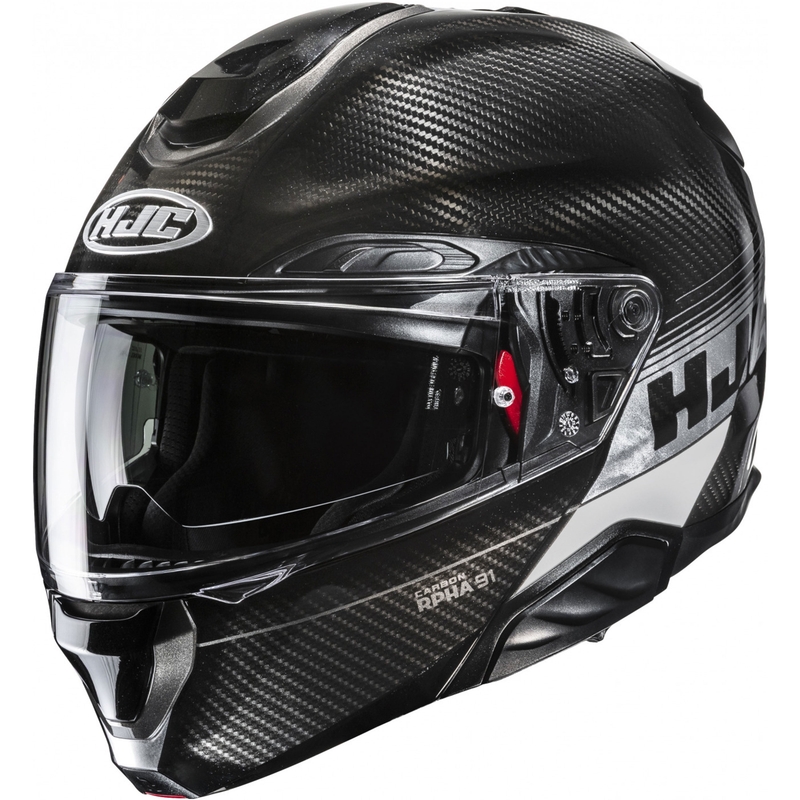 Sulankstomas motociklininko šalmas HJC RPHA 91 CARBON Elig MC5 juodai pilkas