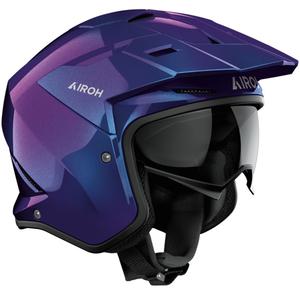 Bandomasis šalmas motociklui "Airoh Kombakt Shimmer" blizgus violetinės-mėlynos spalvos