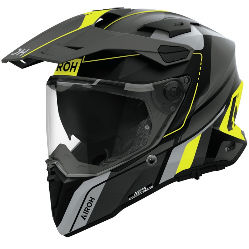 Enduro šalmas Airoh Commander 2 Skip matinis geltonas