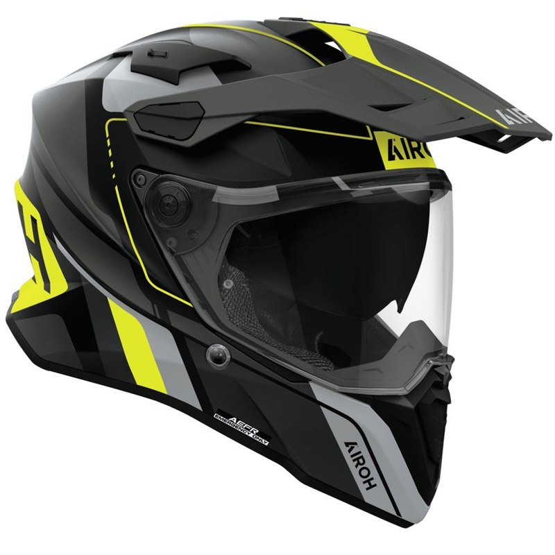 Enduro šalmas Airoh Commander 2 Skip matinis geltonas