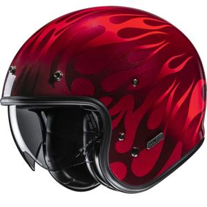 Atviras motociklininko šalmas HJC V31 Firo MC1 raudonas