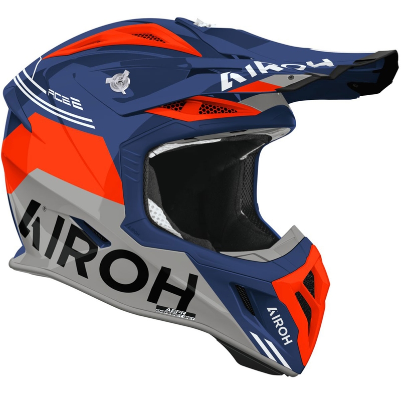Motokroso šalmas Airoh Aviator ACE 2 Fury glossy cyan-red