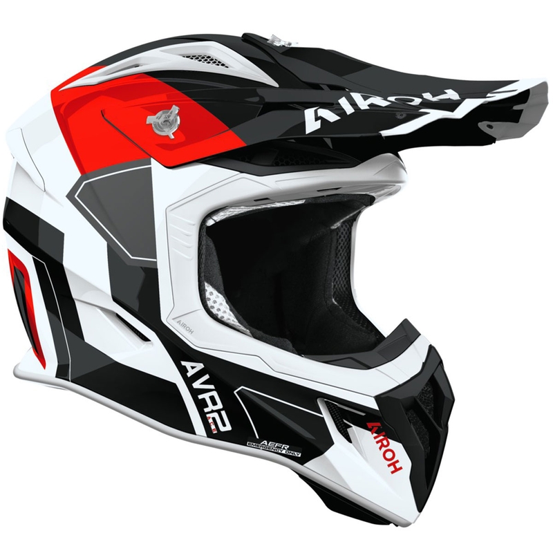 Motokroso šalmas Airoh Aviator ACE 2 Shield glossy red