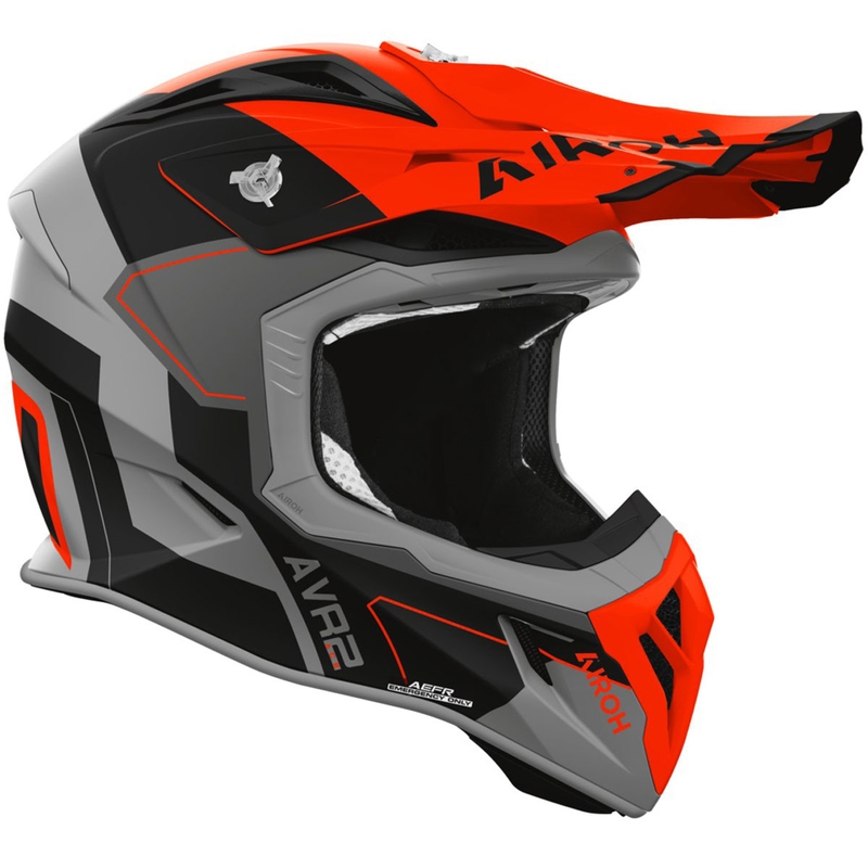 Motokroso šalmas Airoh Aviator ACE 2 Shield matinis oranžinis