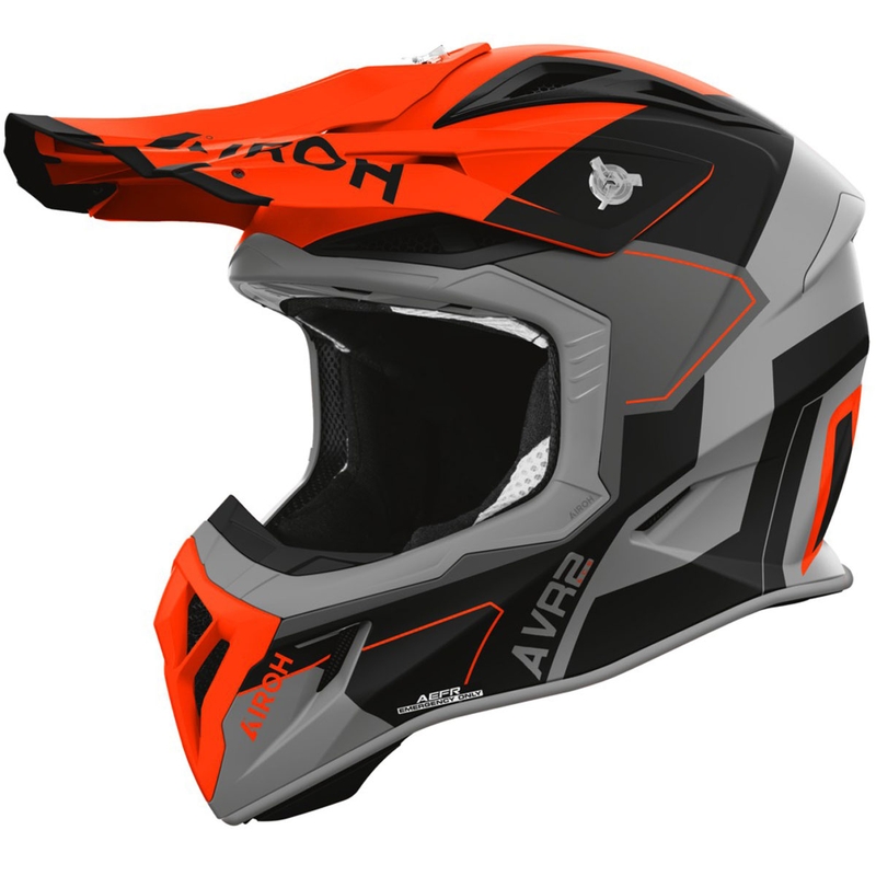Motokroso šalmas Airoh Aviator ACE 2 Shield matinis oranžinis