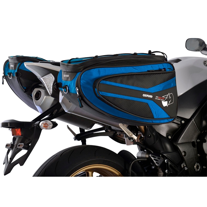 Boční brašny na motocykl Oxford P50R černo-modré