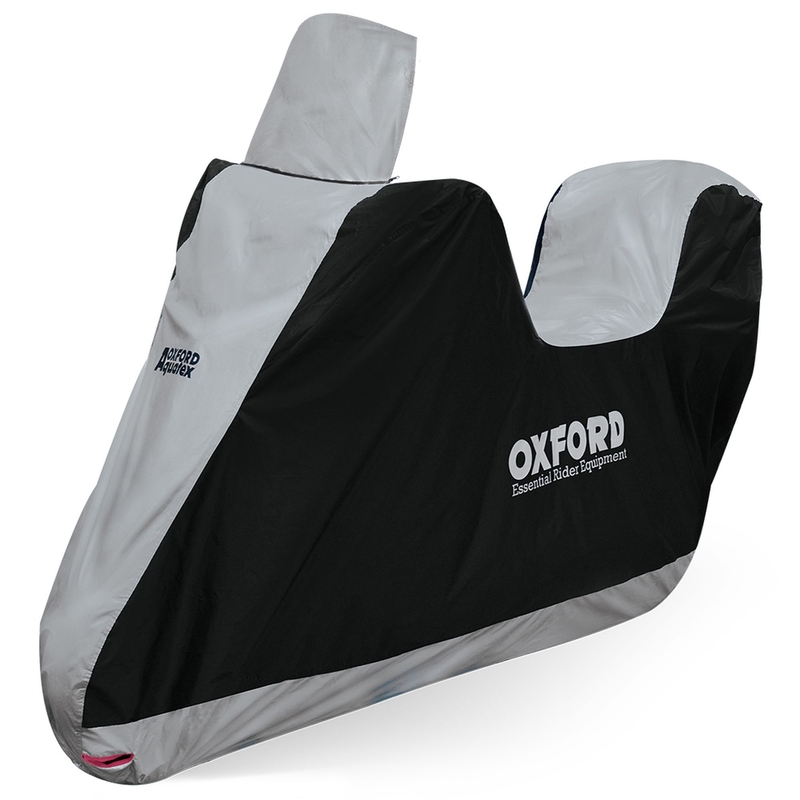 „Oxford Aquatex Highscreen Scooter“ motociklo uždangalas su bagažo skyriumi ir aukštu pleksiglasu