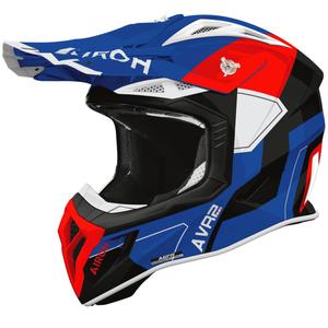 Motokroso šalmas Airoh Aviator ACE 2 Shield glossy blue-red