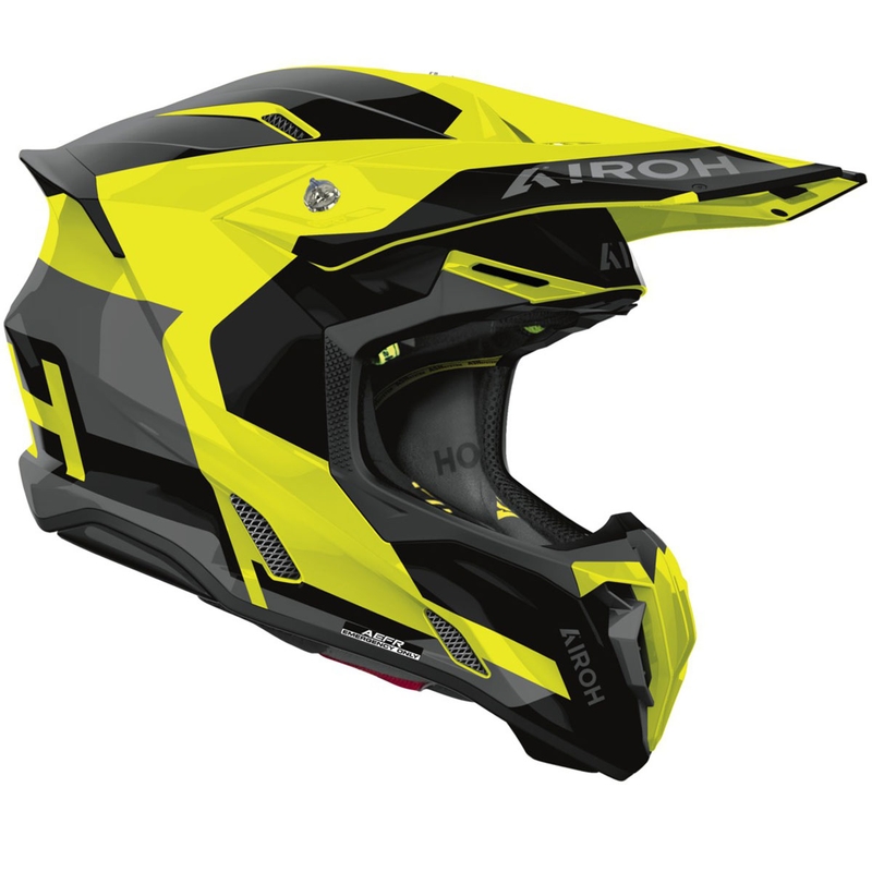 Motokroso šalmas Airoh Twist 3 Fancy shiny fluo yellow