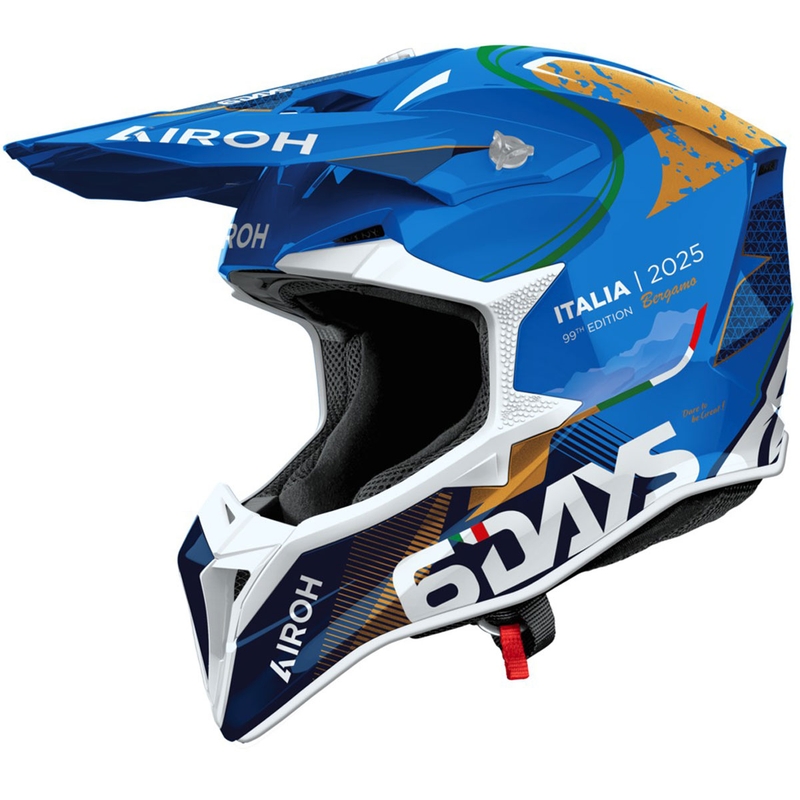 Motokroso šalmas Airoh Wraaap 6DAYS ® ITALIJA blizgus