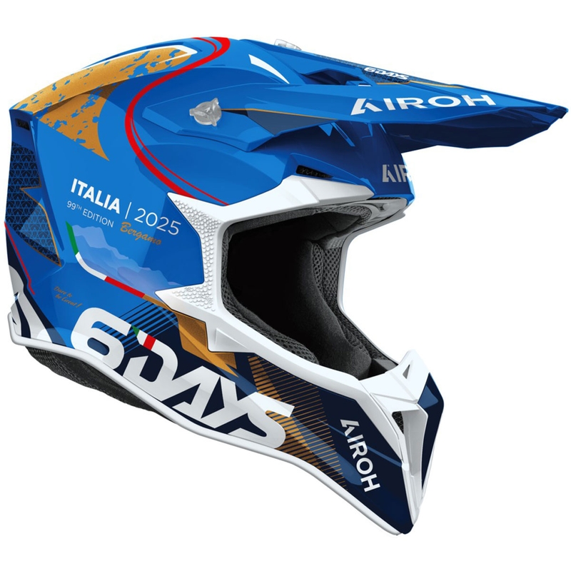 Motokroso šalmas Airoh Wraaap 6DAYS ® ITALIJA blizgus