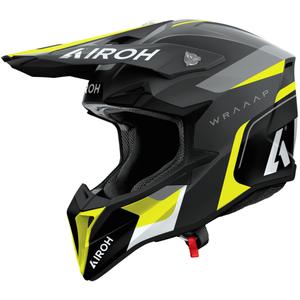 Motokroso šalmas Airoh Wraaap Conquer matinis geltonas