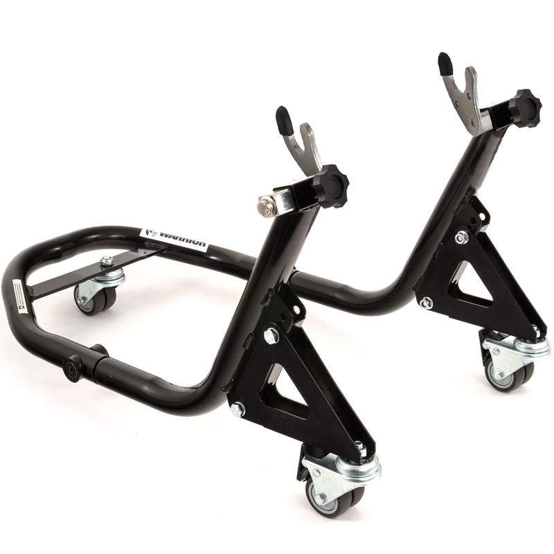 Galinis mobilus moto stovas su šakėmis "R-TOOL" ritinėliams