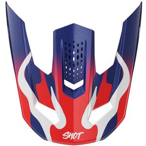 Šalmo skydelis "Shot Speed Beast" perlamutrinis mėlynas-raudonas