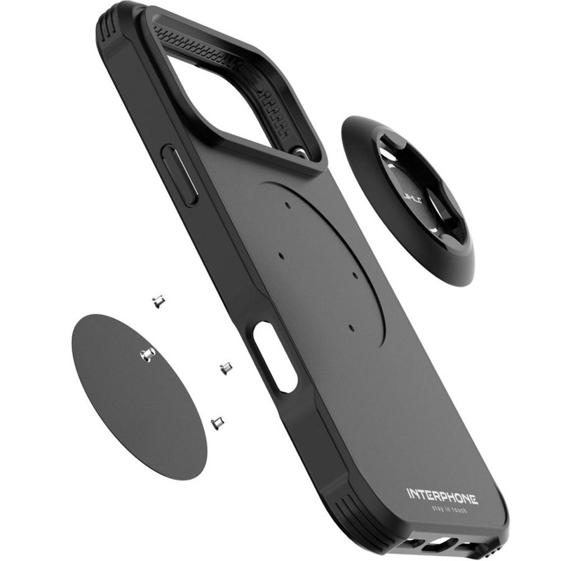 Telefono dėklas Interphone QUIKLOX Tetraforce-Apple iPhone 17 Pro Max juodas