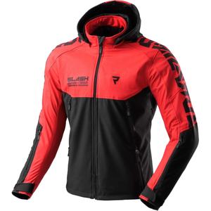 Softshell motociklininko striukė Rebelhorn Slash Black and Red