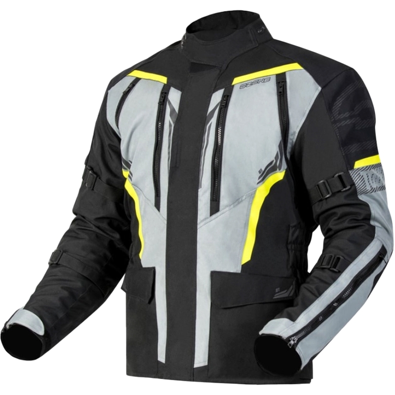 Motociklininko striukė Ozone Tour III black-grey-fluo yellow