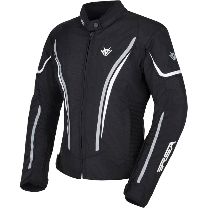 Moteriška RSA Wasp Black-Grey-White motociklininko striukė