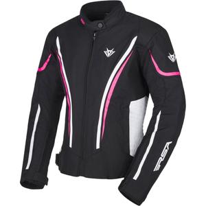Moteriška RSA Wasp juoda, rožinė ir balta motociklininko striukė