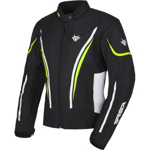 Moteriška RSA Wasp Black-White-Fluo Yellow motociklininko striukė