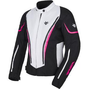 RSA Wasp Moteriška motociklininko striukė balta-juoda-rožinė