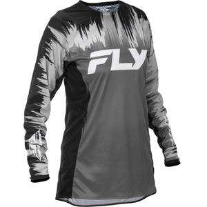 Moteriški motokroso marškinėliai FLY Racing Lite black-grey-white