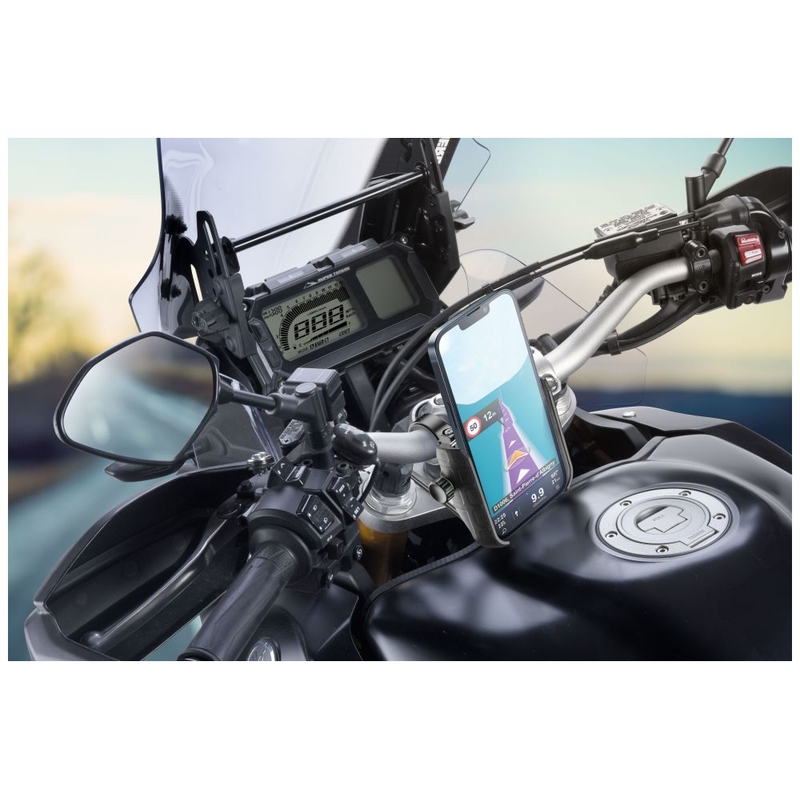 "Interphone Crab" telefono laikiklis su belaidžiu įkrovimu ir USB-C, juodas