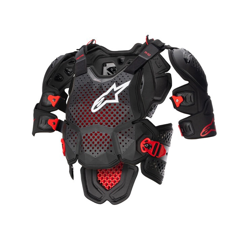 „Alpinestars A-10 2“ kūno apsauga, juoda-antracito-raudona