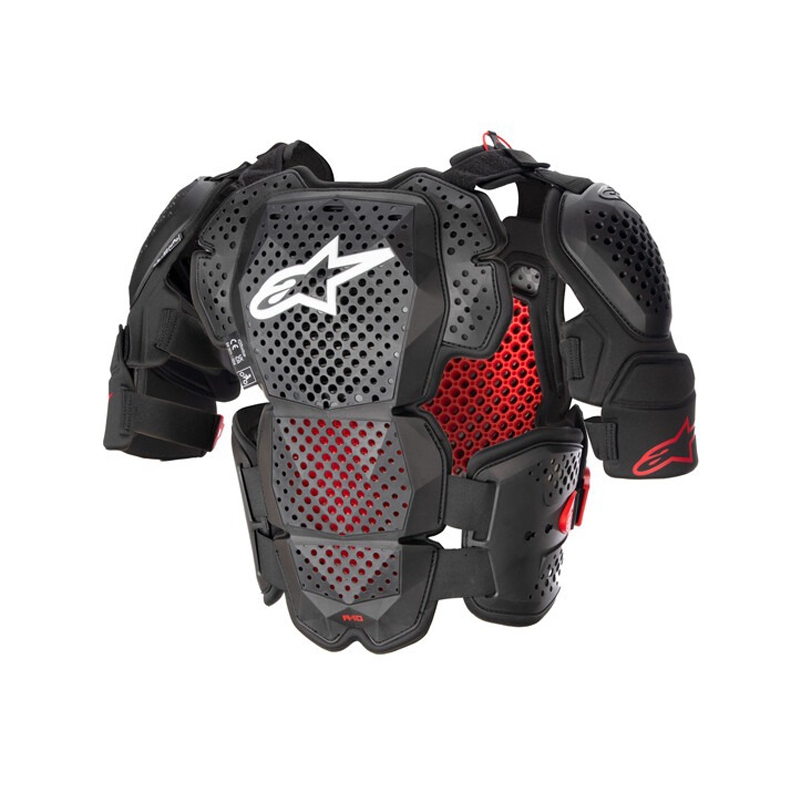 „Alpinestars A-10 2“ kūno apsauga, juoda-antracito-raudona