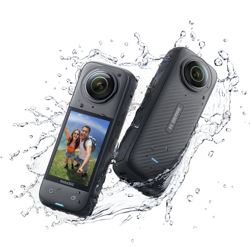 "Insta360 X4" motociklų komplekto veiksmo kamera juoda
