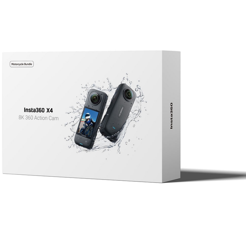 "Insta360 X4" motociklų komplekto veiksmo kamera juoda