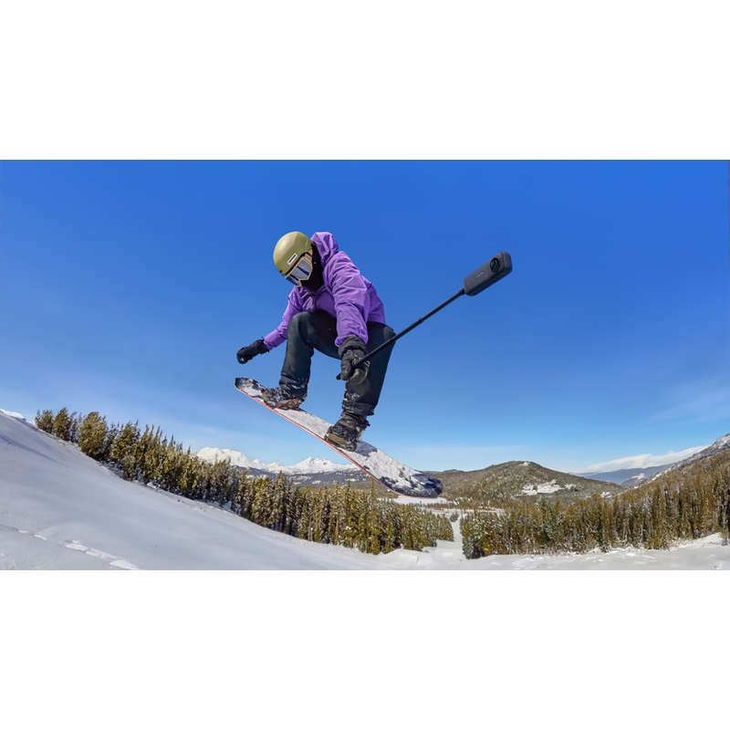 "Insta360 X4" motociklų komplekto veiksmo kamera juoda