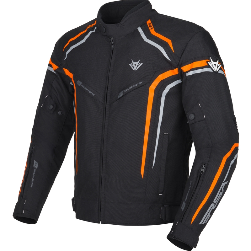 Motociklininko striukė RSA Compact 2 black-grey-orange