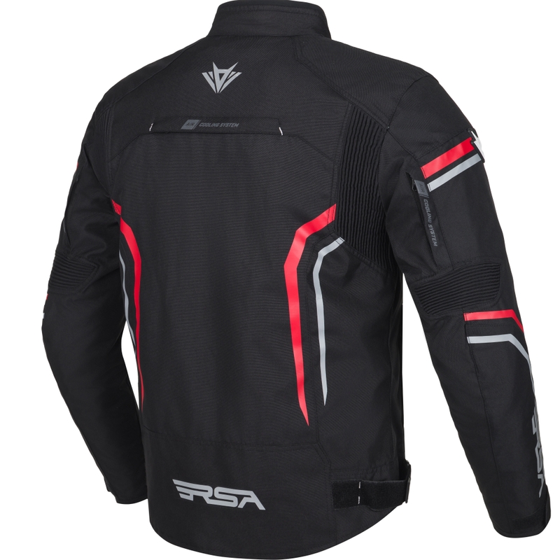 RSA Compact 2 motociklo striukė, juoda-pilka-raudona