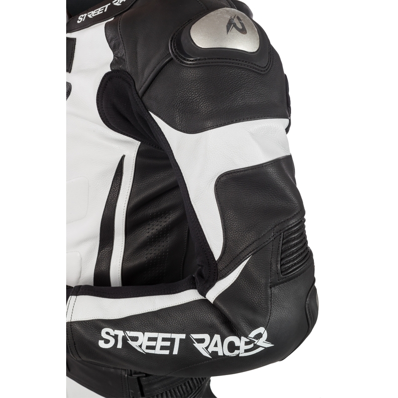 Vyriškas juodai baltas "Street Racer Fasttrack" kombinezonas išpardavimas