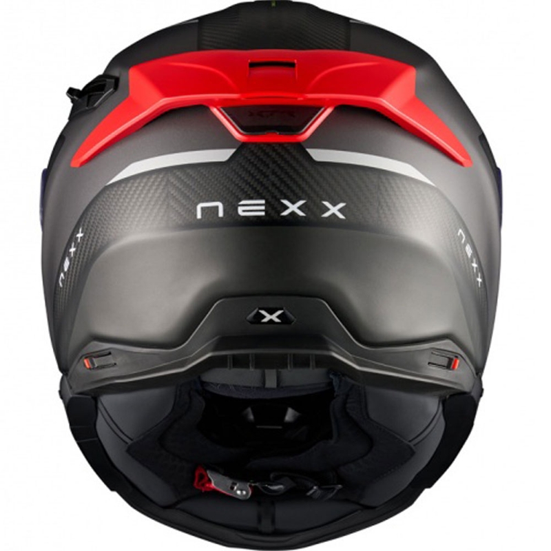 Nexx X.TR Rush integralus motociklininko šalmas matinis juodai raudonas