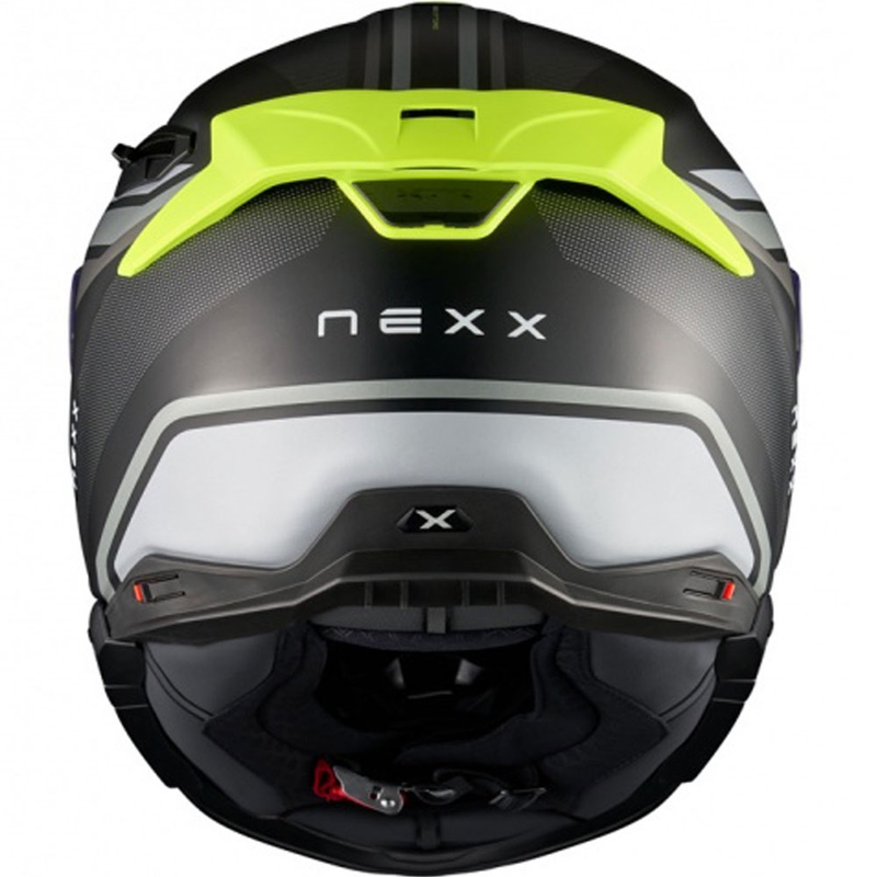 Integruotas motociklininko šalmas "Nexx X.TR Quanta" matinis juodas-fluo geltonas