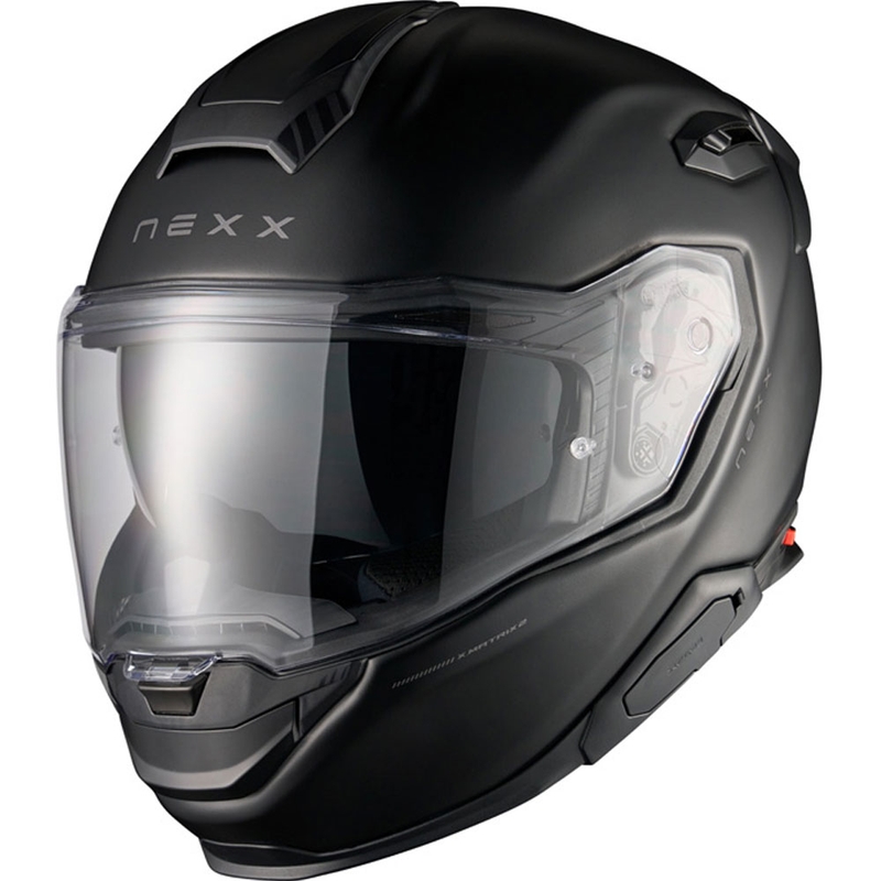 Integruotas motociklininko šalmas Nexx X.TR Plain matinės juodos spalvos