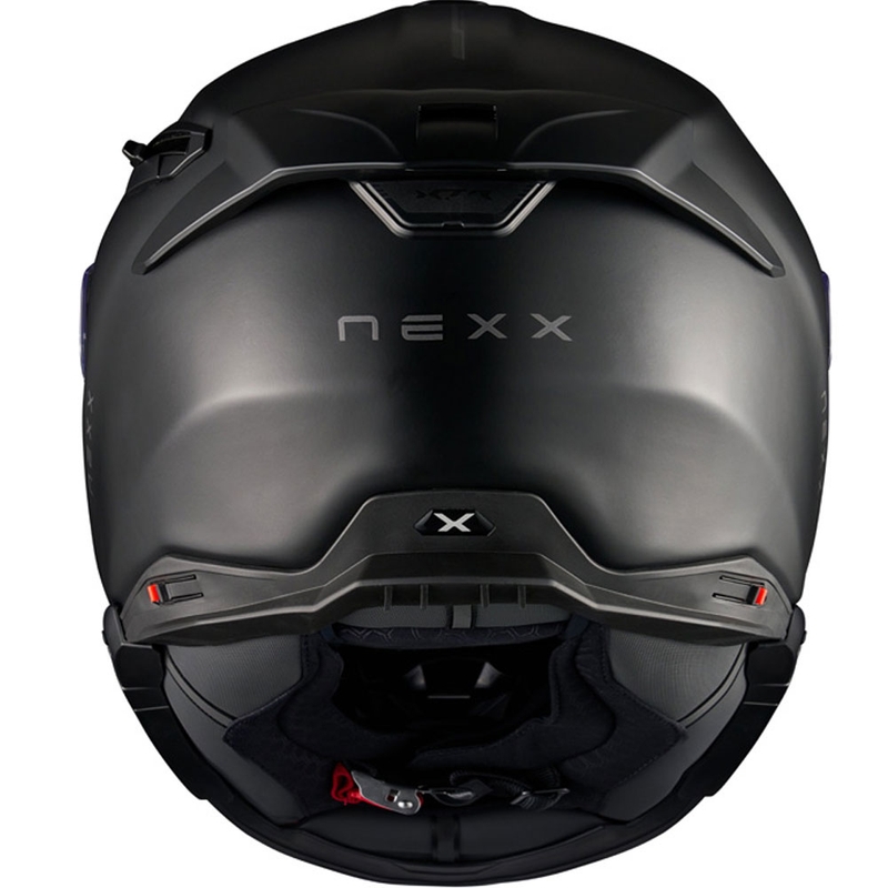 Integruotas motociklininko šalmas Nexx X.TR Plain matinės juodos spalvos