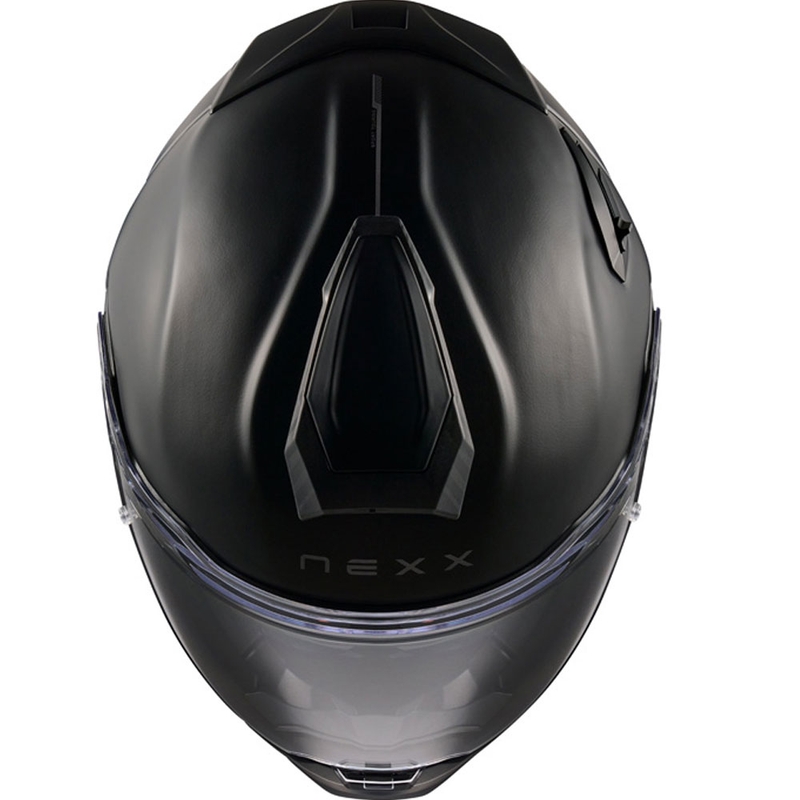 Integruotas motociklininko šalmas Nexx X.TR Plain matinės juodos spalvos