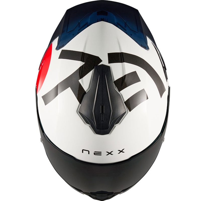 Integruotas motociklininko šalmas "Nexx Y.100R Nippon", baltas