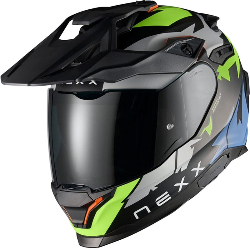 Enduro motociklininko šalmas NEXX Y.TRAVL Primal juodas-fluo geltonas