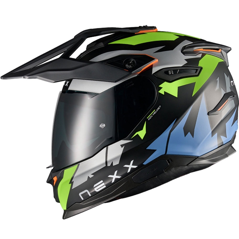 Enduro motociklininko šalmas NEXX Y.TRAVL Primal juodas-fluo geltonas